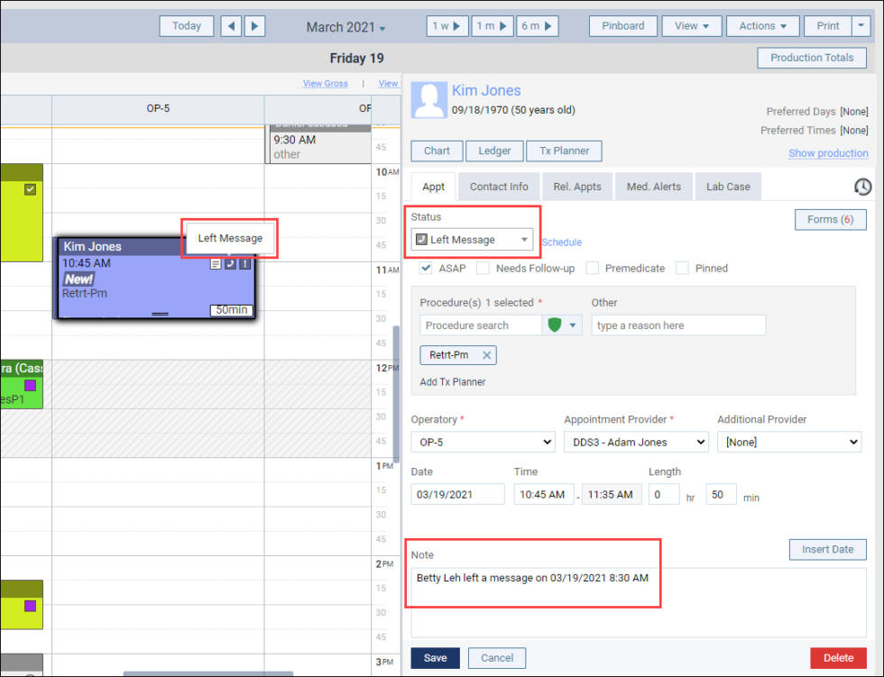 Confirming Patient Appointments in Dentrix Ascend Dentrix Ascend