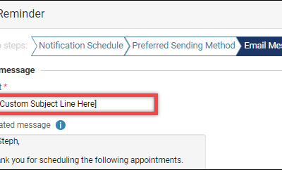 Editing the Subject Line in Patient Communication Emails